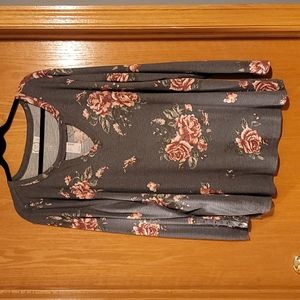 Maurices Long Sleeve Floral Top NWT